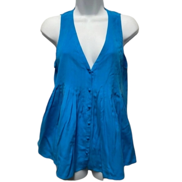 Joie blue silk top S - Picture 1 of 4